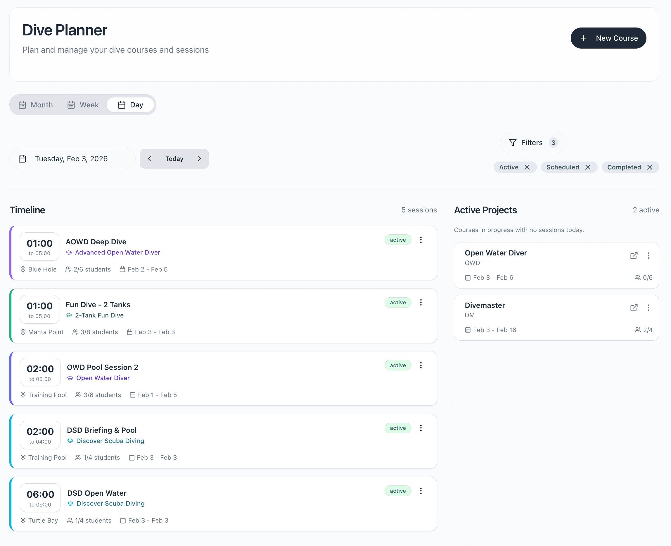 Complete course management